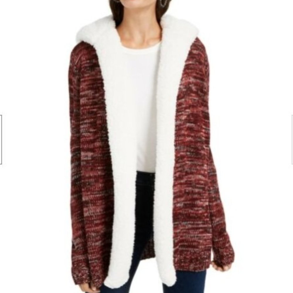NWT Almost Famous Junior's Sherpa Trim Cardigan